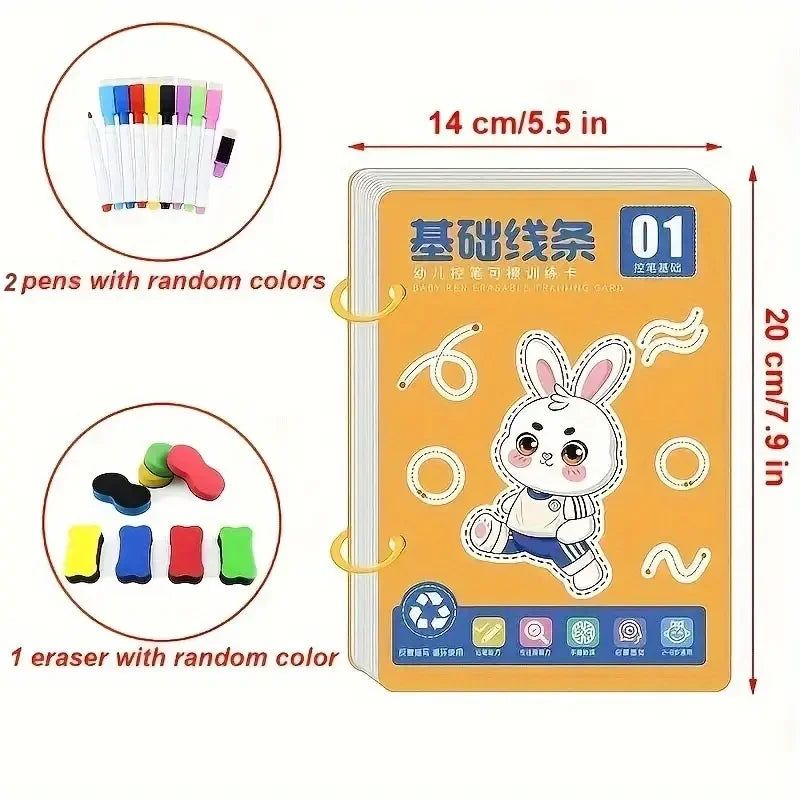 Libro, stimolazione intelligente, disegni per bambini dai 2 ai 6 anni
