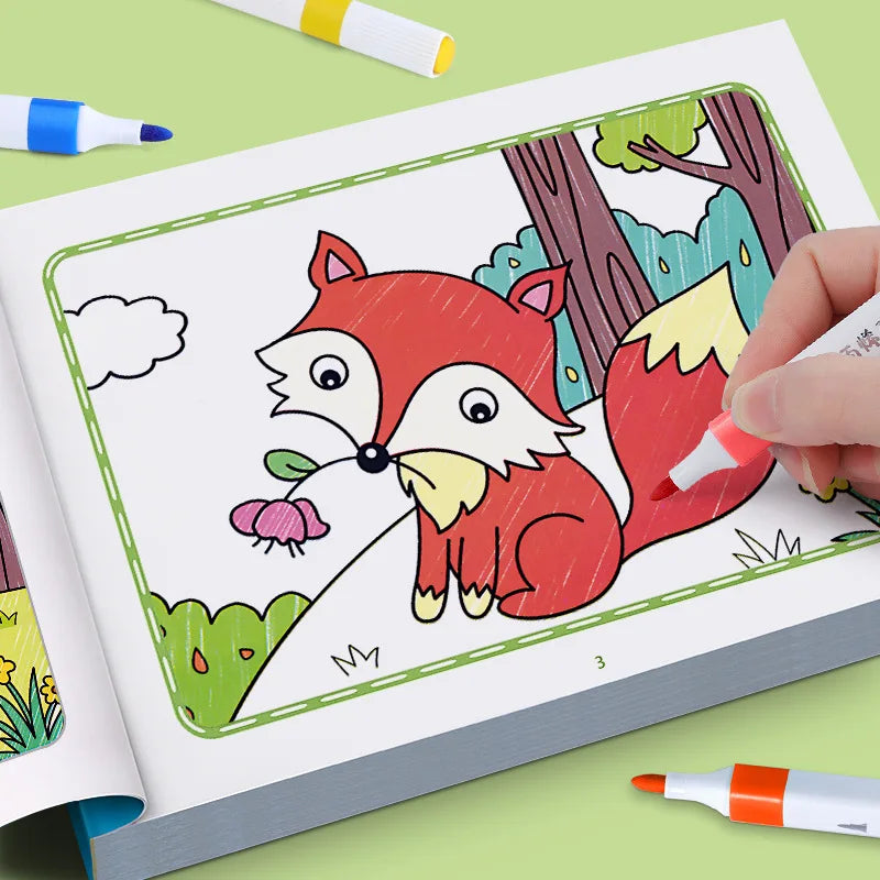 Libro da colorare con animali dei cartoni animati