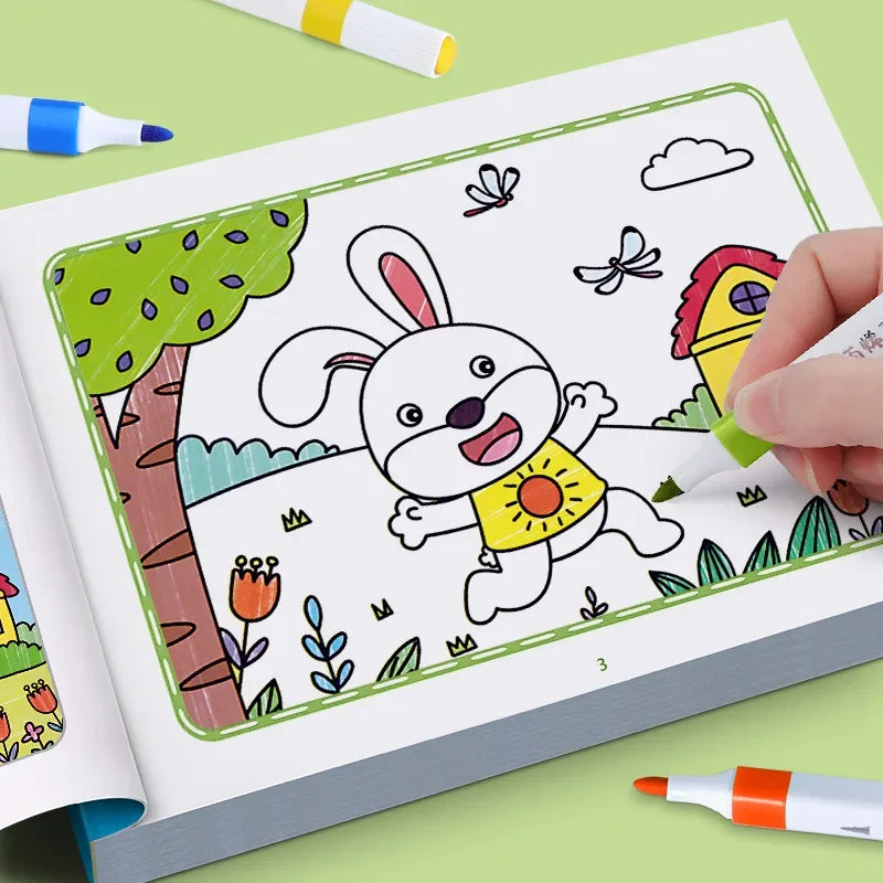 Libro da colorare con animali dei cartoni animati