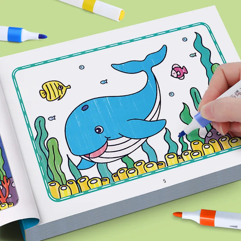 Libro da colorare con animali dei cartoni animati